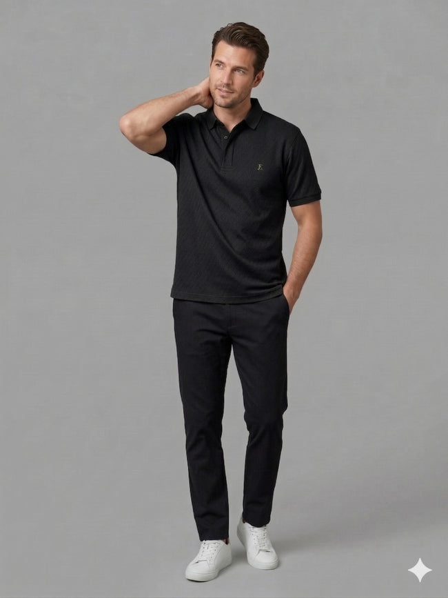 ALLEGRO Yakası Düğmeli Kolları Lastikli T-shirt 6720