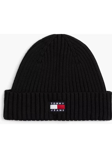 TOMMY Erkek Marka Logolu Günlük Kullanıma Uygun Siyah Bere AM0AM13669