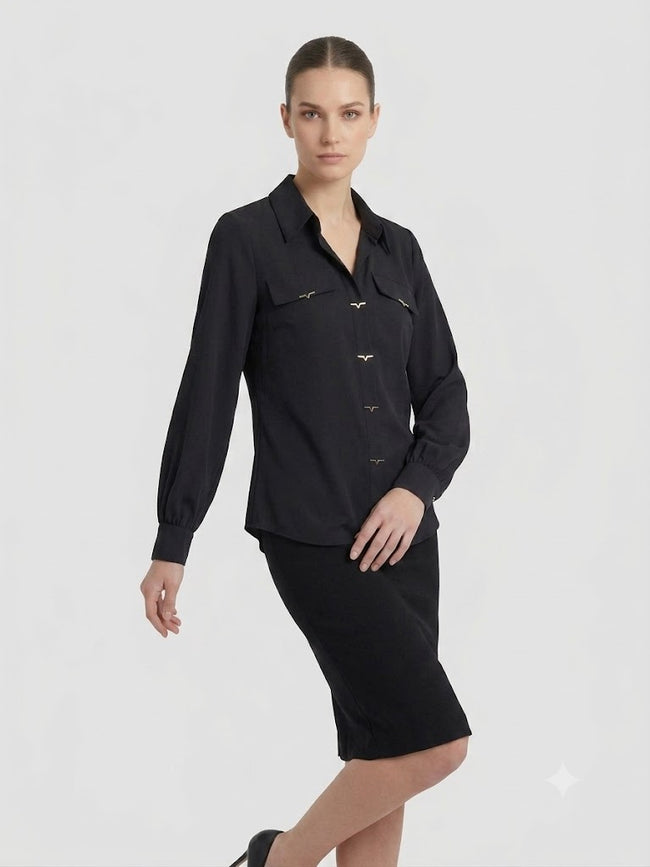 CENTİLMEN WHİTE Aksesuar Detaylı Bluz 1426
