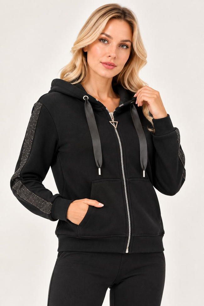 GUESS Kol Şerit Detaylı Sweatshırt W6BQ12K6058