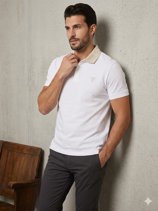 GUESS Erkek Polo Yaka Basic T-Shirt M5GP66J1314
