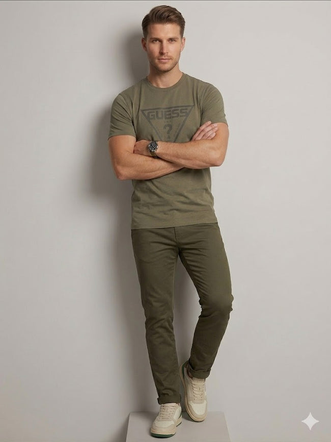 GUESS Erkek Günlük Casual Baskılı T-Shirt Z4YI12I3Z14