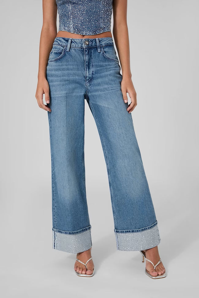 GUESS Rey geniş paça Jeans W6BA4BD2095
