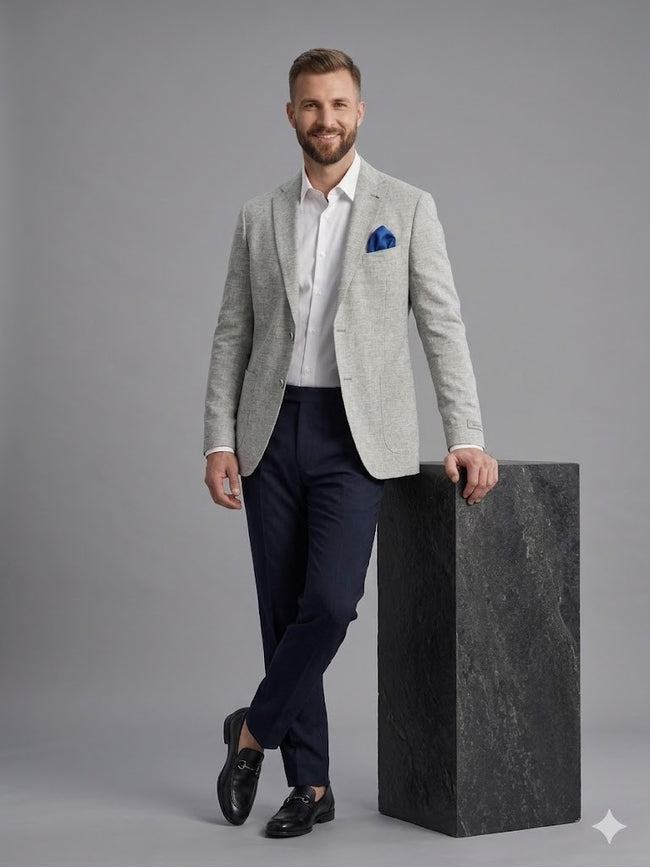 KİP Keten Dokulu Slim Fit Erkek Blazer Ceket 2521