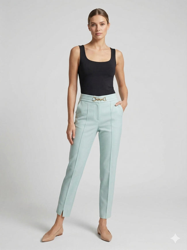 MEZZURA Önü Tokalı Pantolon 2165