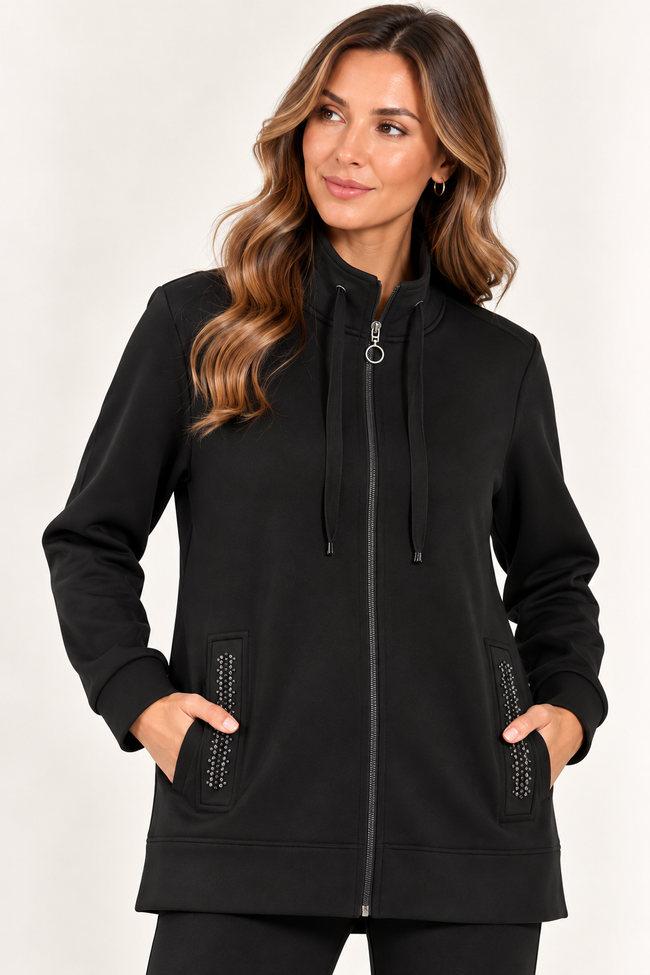 CENTİLMEN Taş Detaylı Fermuarlı Sweat 50227