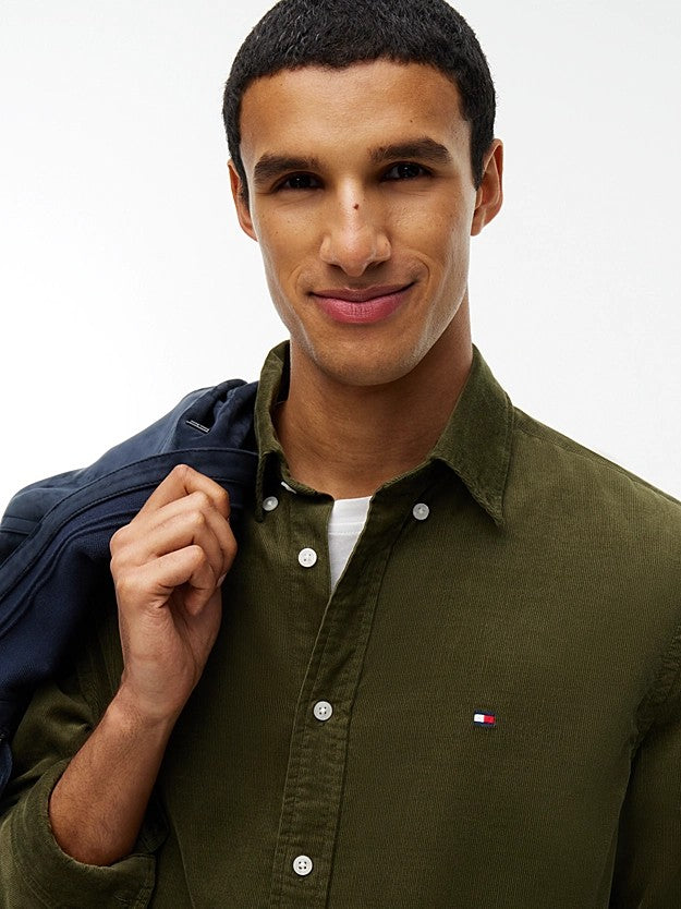 TOMMY HILFIGER Normal Kesim İnce Kadife Gömlek MW0MW40486MT1