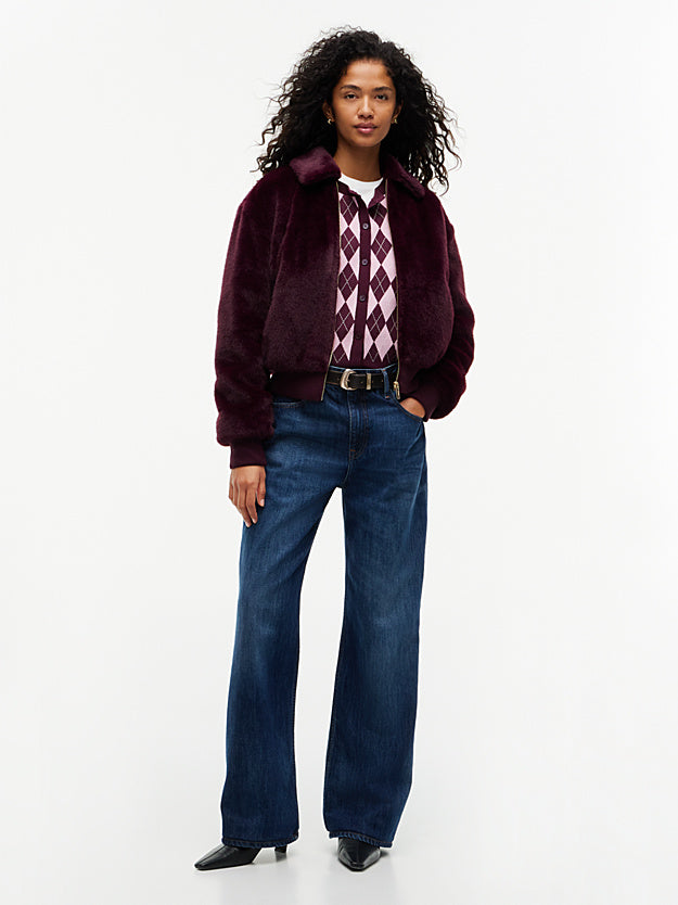 TOMMY HILFIGER Suni Kürk Rahat Fermuarlı Mont DW0DW23422V11