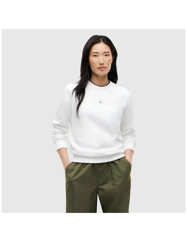TOMMY HILFIGER Kadın Beyaz Sweatshirt DW0DW23403