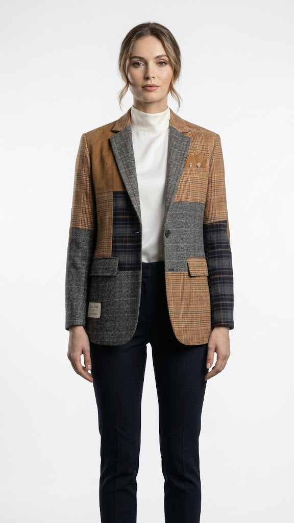 TWIST Patchwork Desenli Blazer Ceket TW6260106138