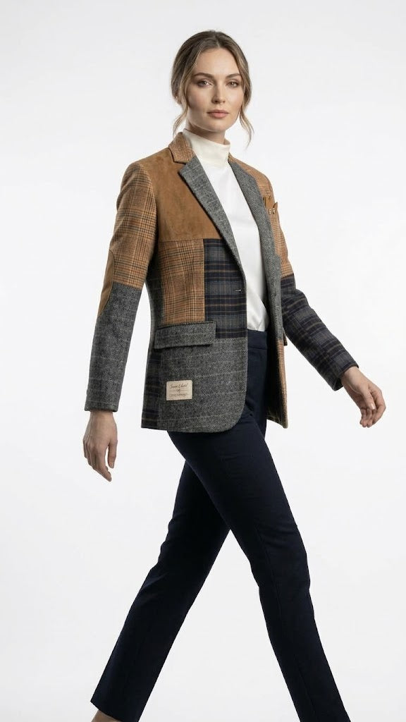 TWIST Patchwork Desenli Blazer Ceket TW6260106138