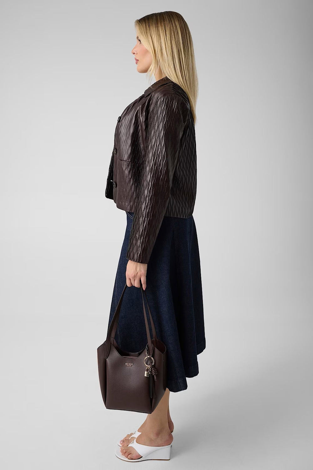 GUESS Sahte deri dış yüzey Omuz Çantası HWBG9735030