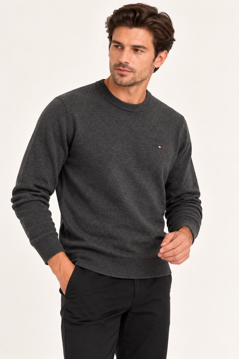 TOMMY HILFIGER Bisiklet Yaka Kazak MW0MW28046VLP
