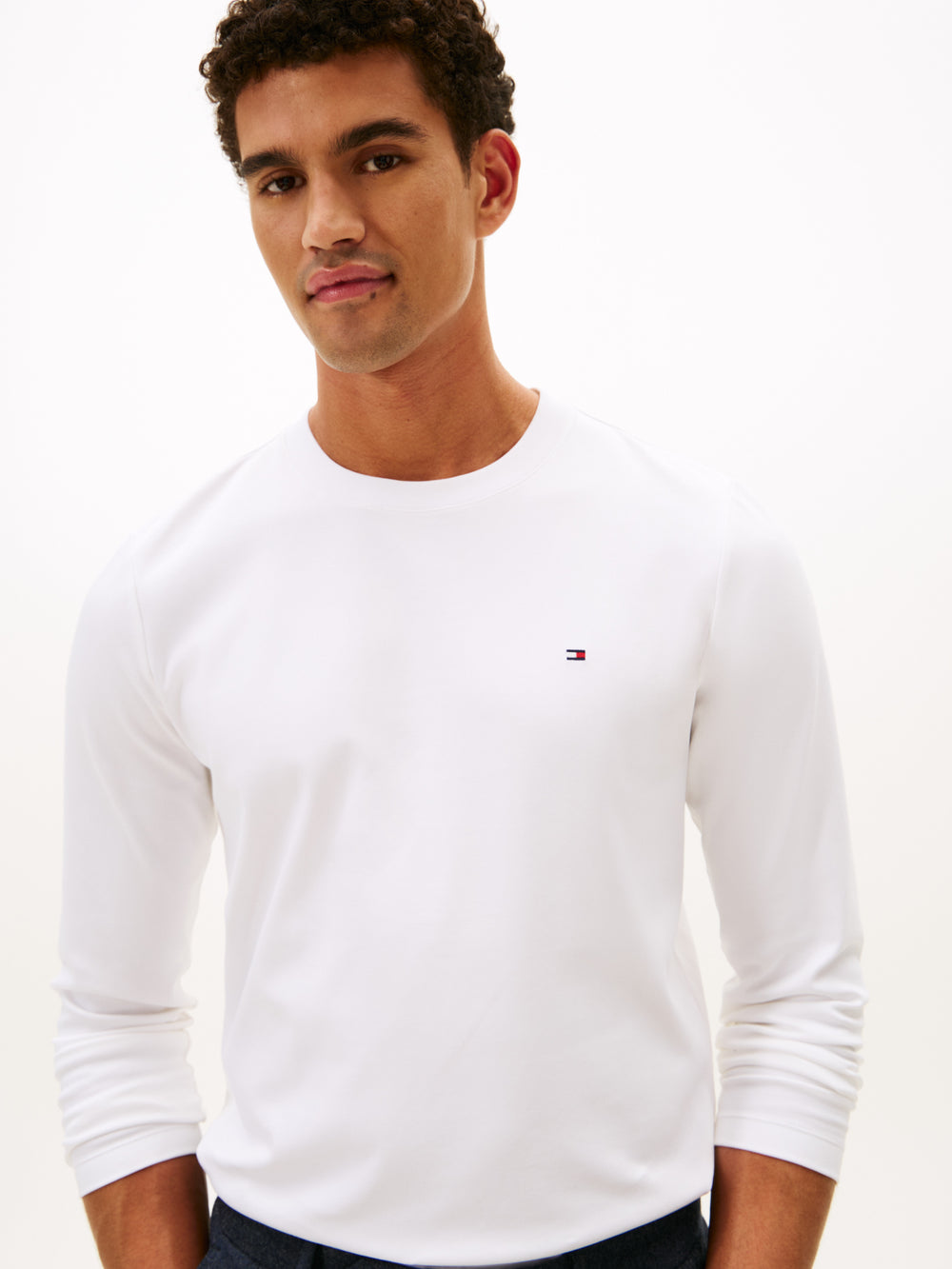 TOMMY HİLFİGER  Interlock Uzun Kollu T-Shirt MW0MW27908-BDS