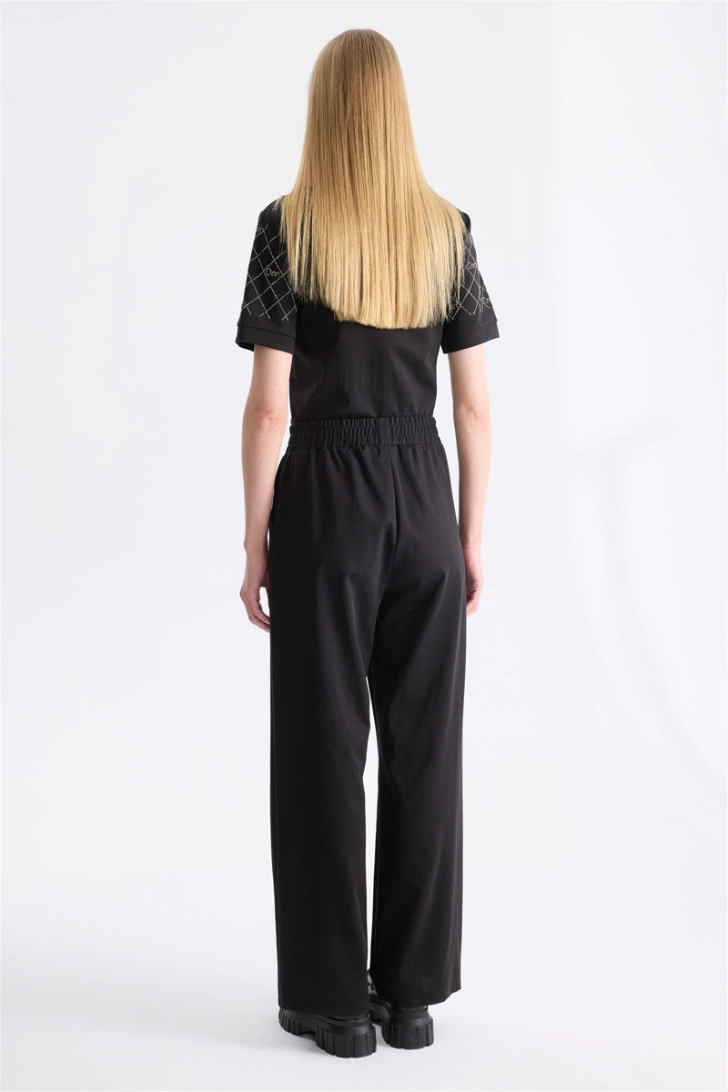 ON TRİKO Beli Lastikli Geniş Paça Pantolon  16331
