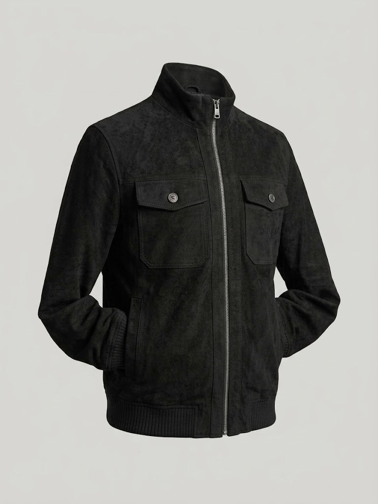 CENTİLMEN Süet Bomber Mont 7387