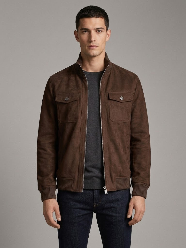 CENTİLMEN Süet Bomber Mont 7387