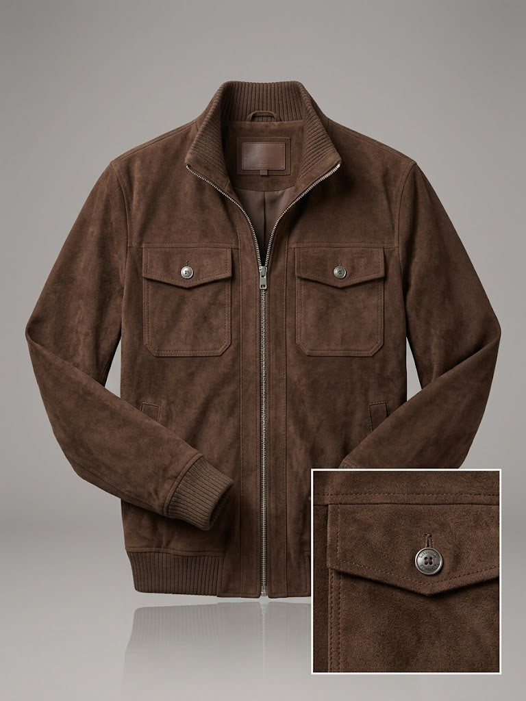CENTİLMEN Süet Bomber Mont 7387
