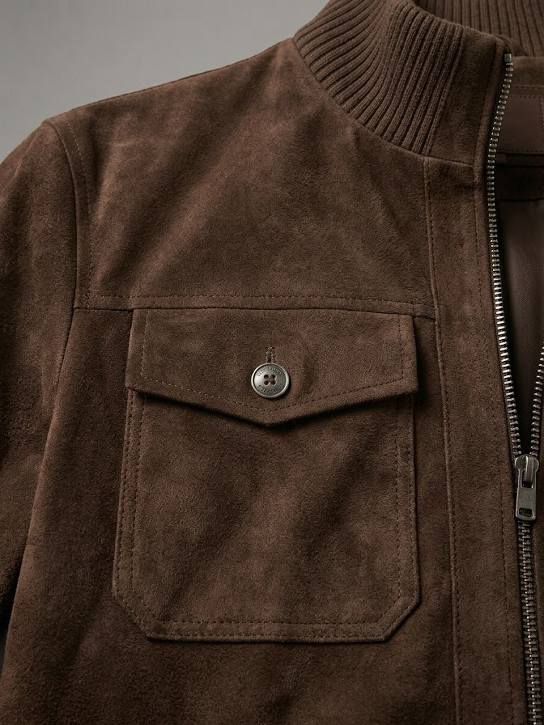 CENTİLMEN Süet Bomber Mont 7387