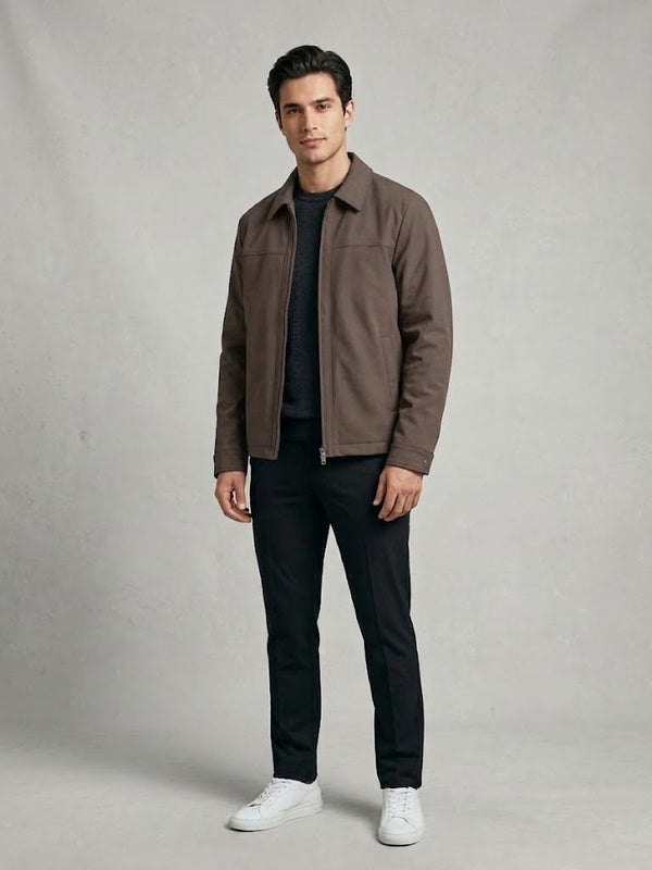 CENTİLMEN Regular Fit Fermuarlı Klasik Yaka Mont 7393
