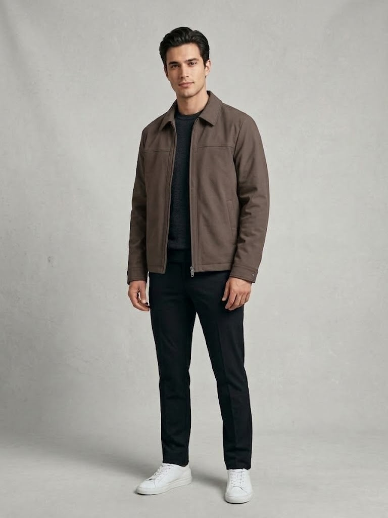 CENTİLMEN Regular Fit Fermuarlı Klasik Yaka Mont 7393