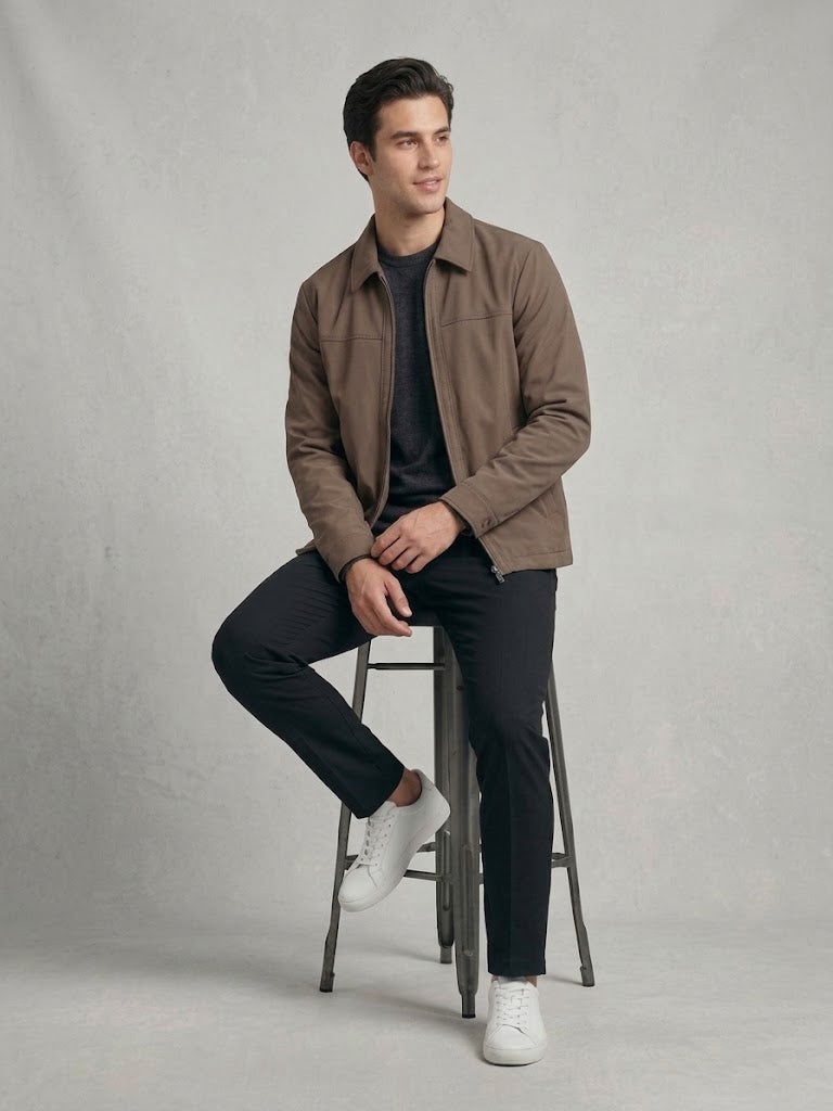 CENTİLMEN Regular Fit Fermuarlı Klasik Yaka Mont 7393