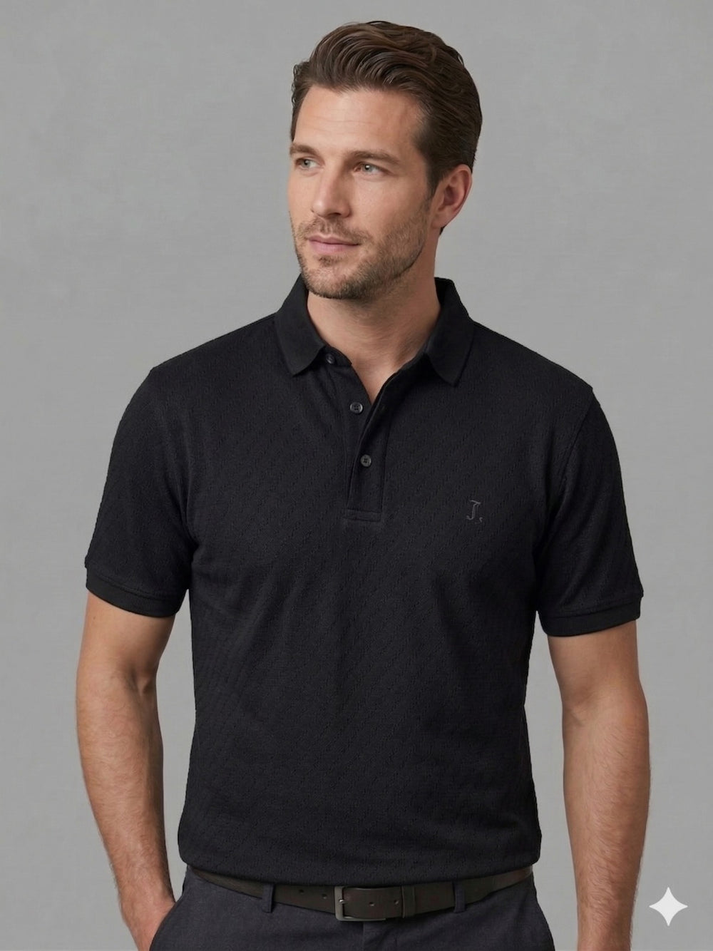 CENTİLMEN Yakası Düğmeli Kolları Lastikli T-shirt  6720