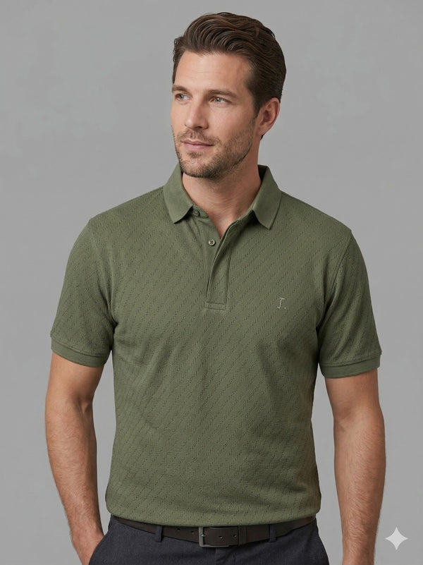 CENTİLMEN Yakası Düğmeli Kolları Lastikli T-shirt  6720