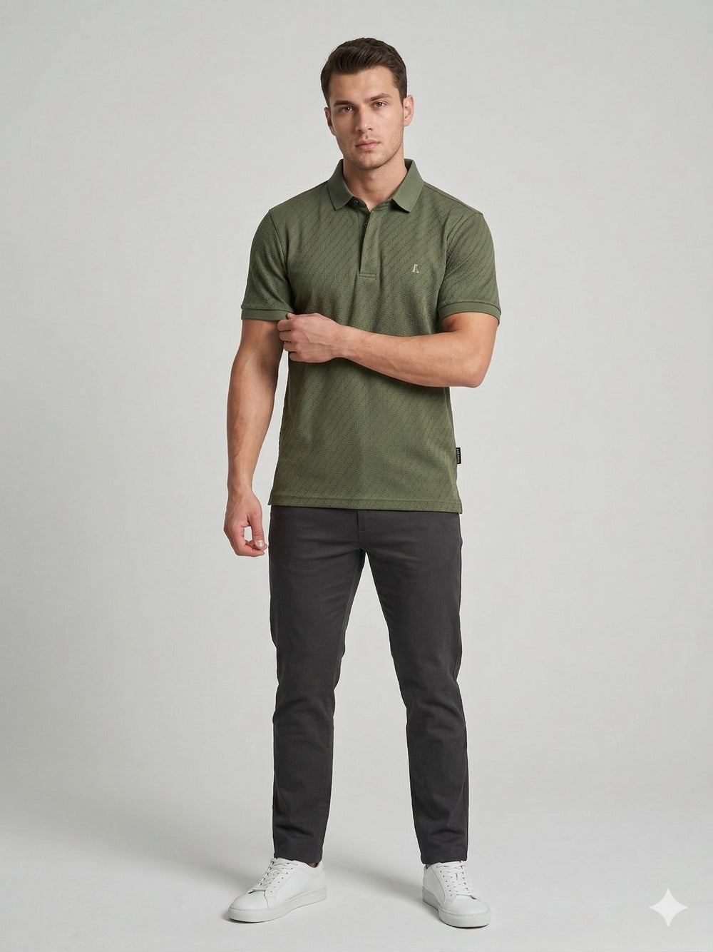 CENTİLMEN Yakası Düğmeli Kolları Lastikli T-shirt  6720