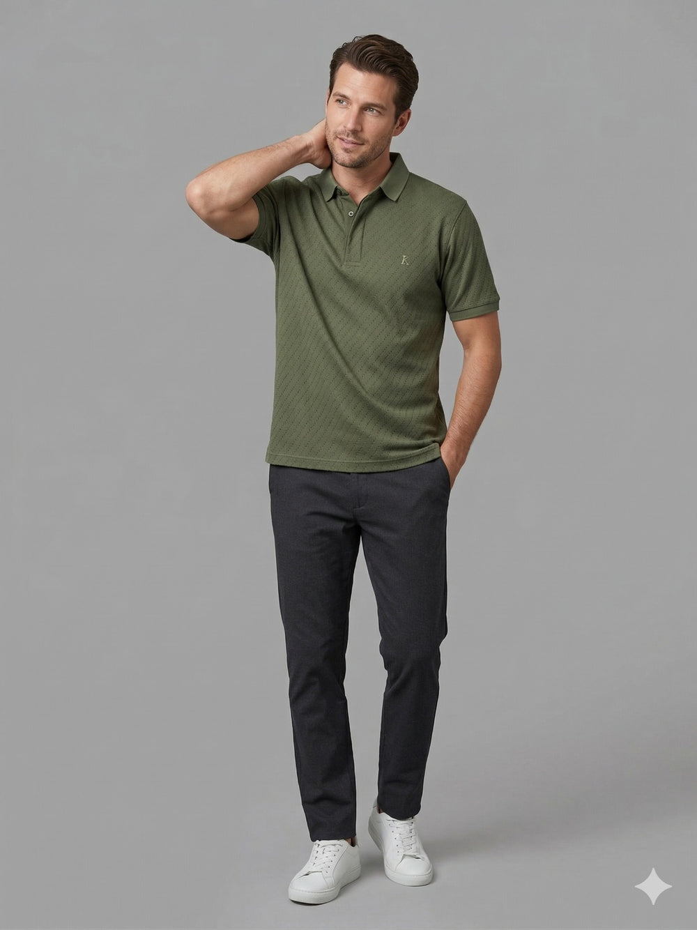 CENTİLMEN Yakası Düğmeli Kolları Lastikli T-shirt  6720