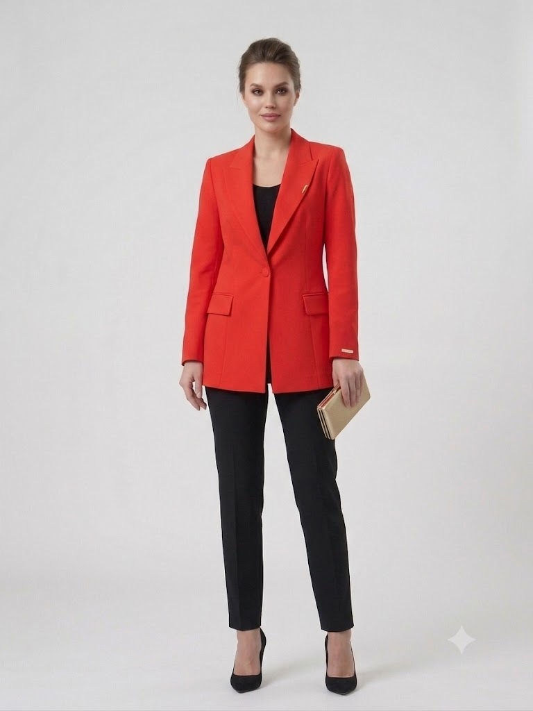 BEETHOVEN KADELLİ Kruvaze Yaka Klasik Kesim Blazer Ceket 56475