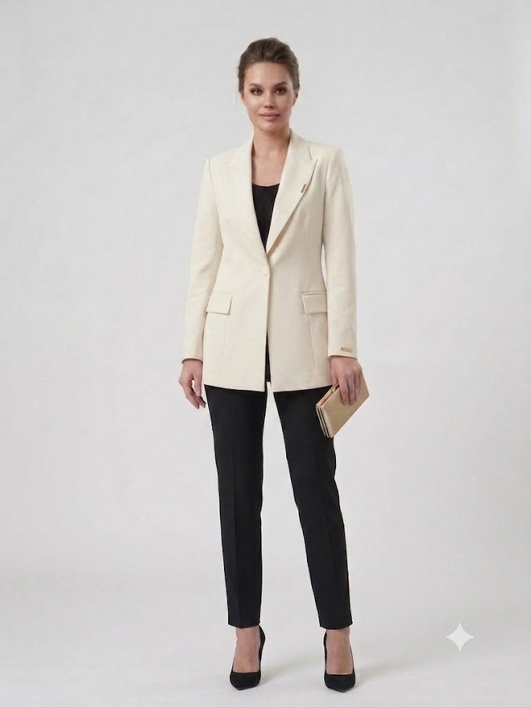 BEETHOVEN KADELLİ Kruvaze Yaka Klasik Kesim Blazer Ceket 56475