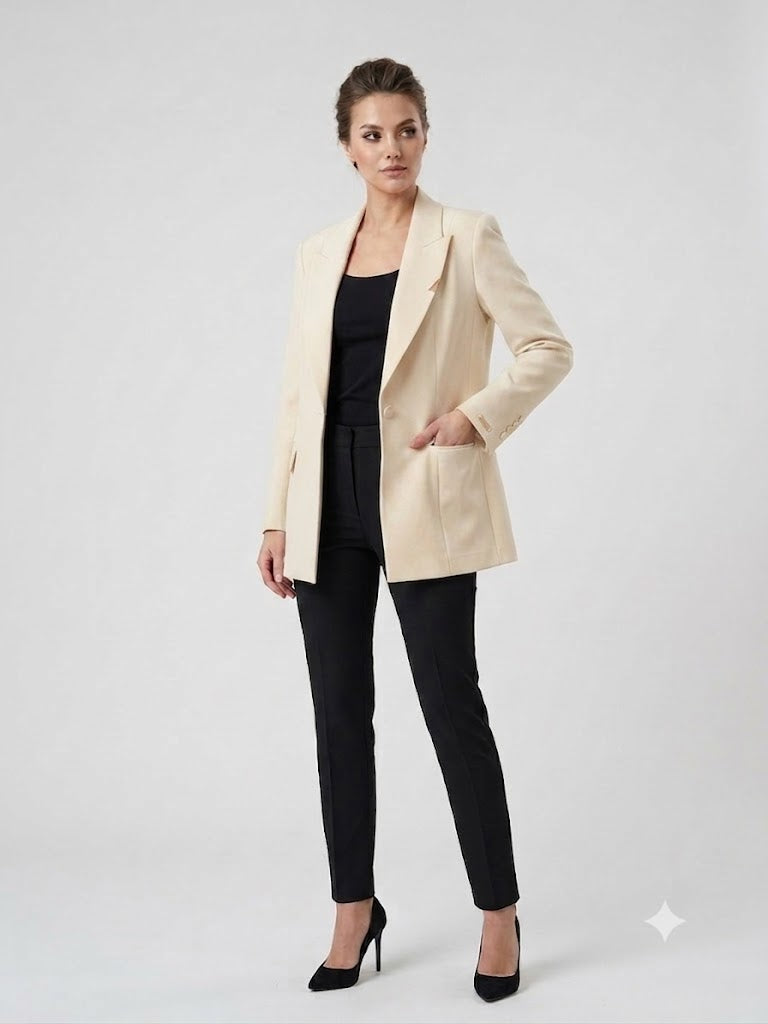 BEETHOVEN KADELLİ Kruvaze Yaka Klasik Kesim Blazer Ceket 56475
