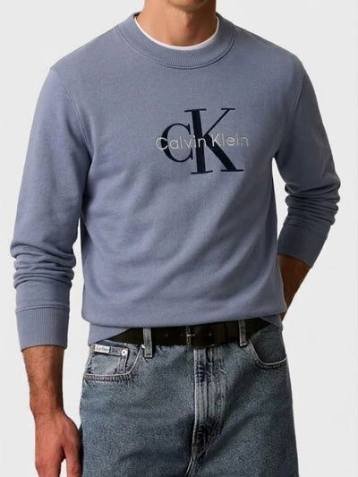 CALVİN KLEİN %100 Pamuk Relaxed Fit Bisiklet Yaka Erkek Kazak LV04RH320GFCG