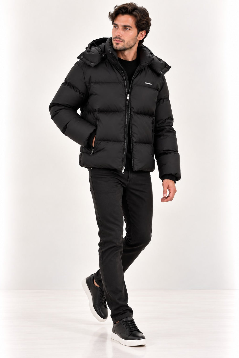 CALVİN KLEİN Çıkarılabilir Kapüşonlu Logolu Şişme Mont LV04LH503GUB1