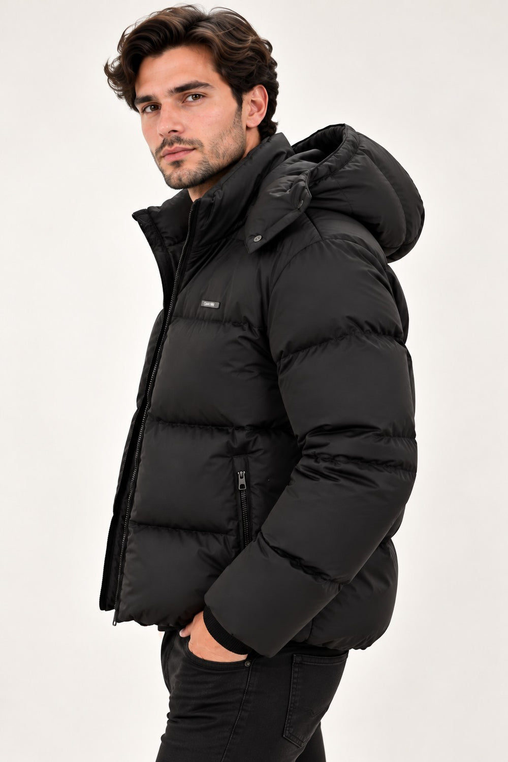CALVİN KLEİN Çıkarılabilir Kapüşonlu Logolu Şişme Mont LV04LH503GUB1