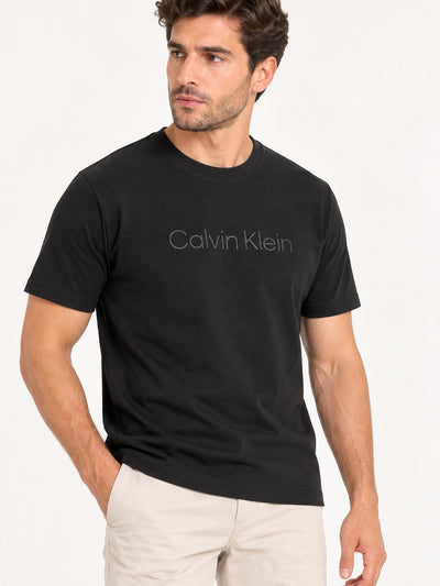 CALVİN KLEİN Sıfır Yaka Baskılı T-shırt LV04LH804GUB1