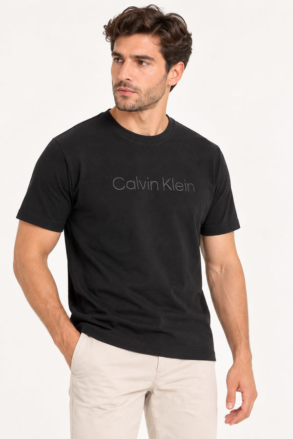 CALVİN KLEİN Sıfır Yaka Baskılı T-shırt LV04LH804GUB1