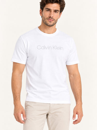 CALVİN KLEİN Sıfır Yaka Baskılı T-shırt LV04LH804GYAF