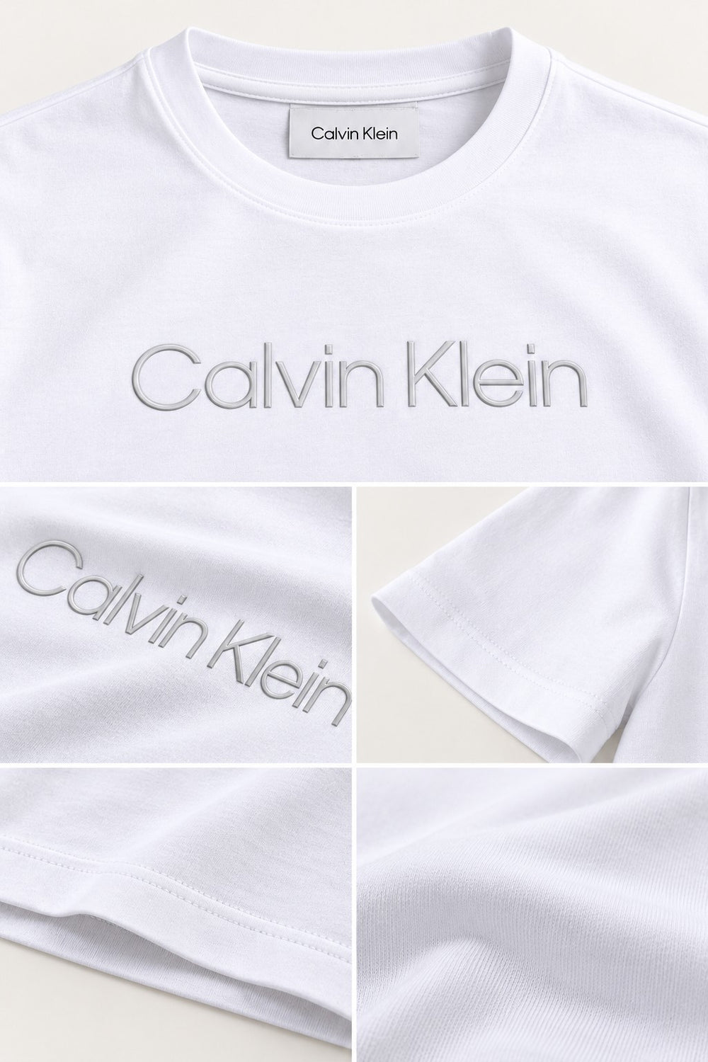 CALVİN KLEİN Sıfır Yaka Baskılı T-shırt LV04LH804GYAF