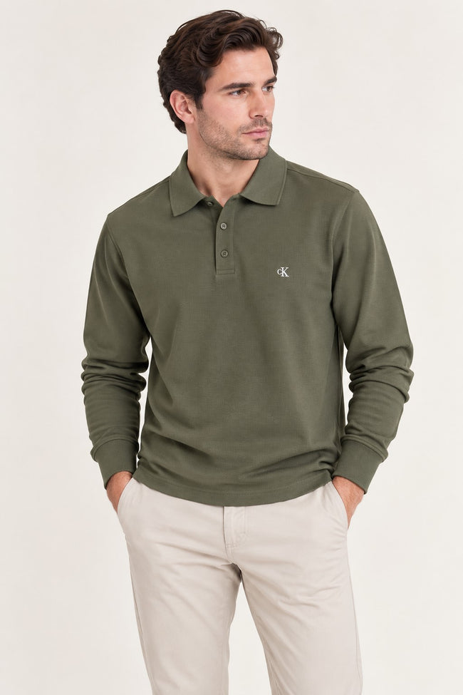CALVİN KLEİN Uzun Kollu Polo Yaka Sweatshirt LV04RH263GLI1
