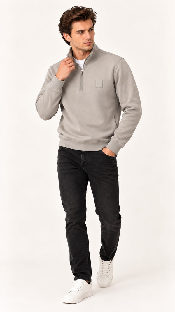 CALVİN KLEİN Yarım Fermuarlı Dik Yaka Sweatshırt LV04LH229GQCF