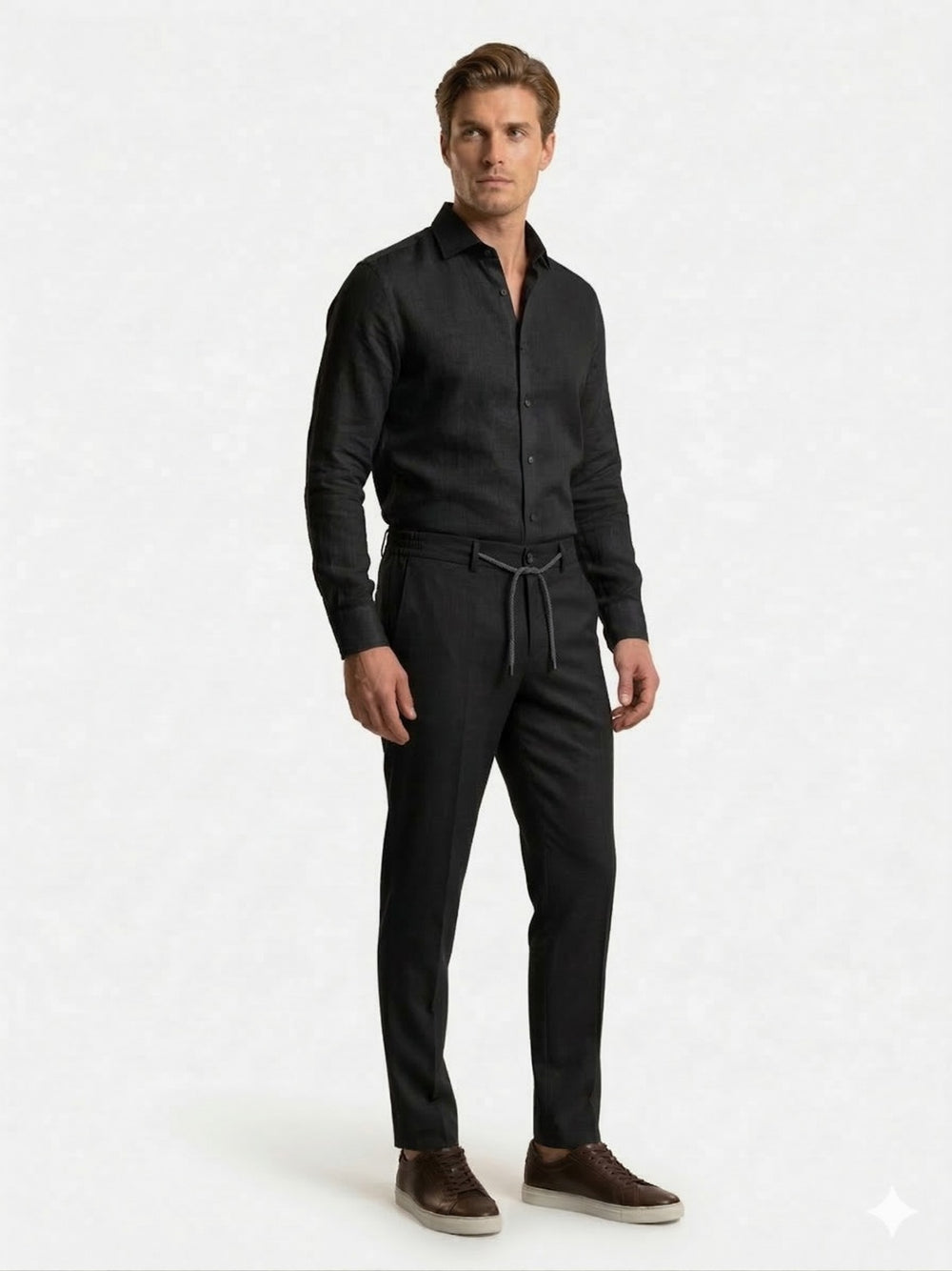 CASABA Beli Lastikli Bağcıklı Erkek Pantolon 9362