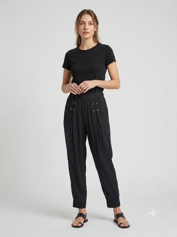 CENTİLMEN Bağcıklı Beli Lastikli Casual Pantolon  03111
