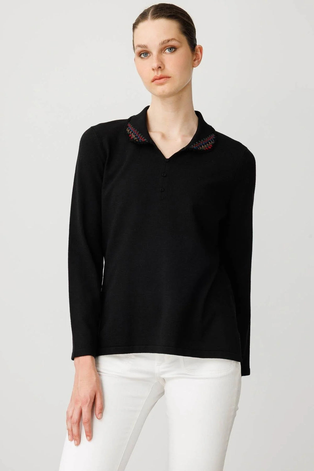 DESEN Polo Yaka Likralı Bluz  25091