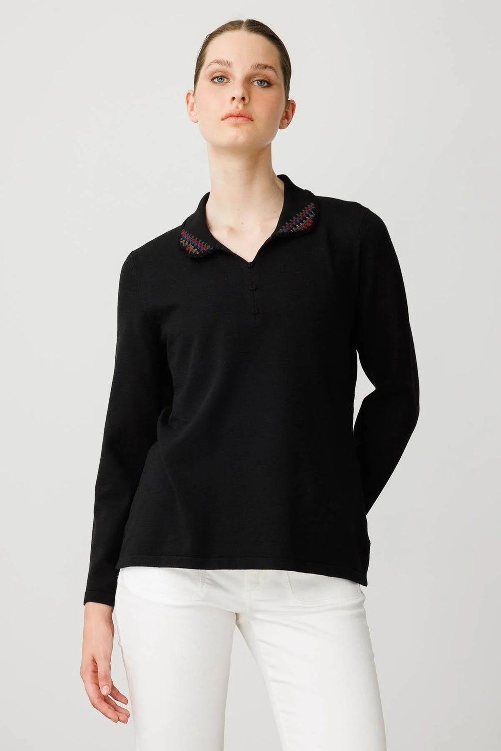 DESEN Polo Yaka Likralı Bluz  25091