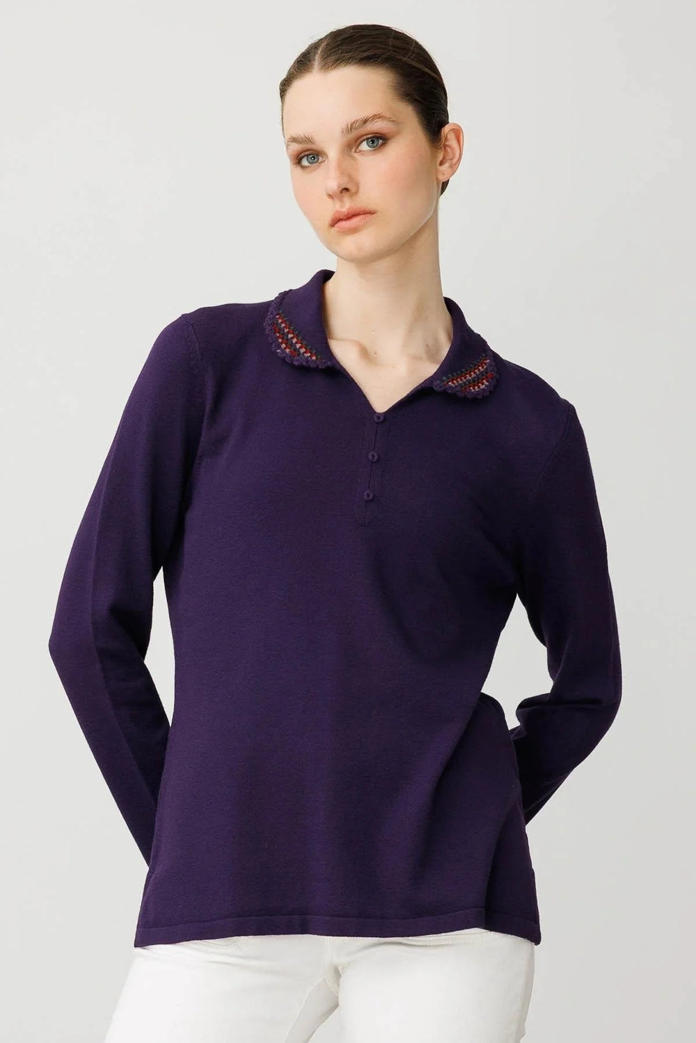 DESEN Polo Yaka Likralı Bluz  25091