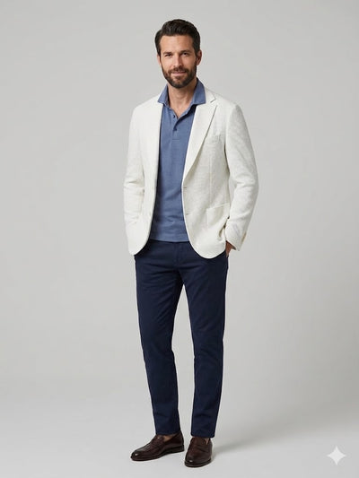 DİOR Erkek Beyaz Dokulu Slim Fit Blazer Ceket 2514003