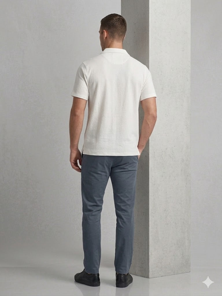 Centilmen Erkek Kısa Kollu Gömlek Yaka Düğme Detaylı T-Shirt 2412000