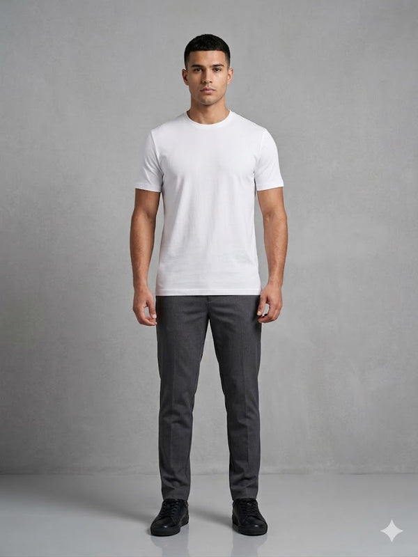 CENTİLMEN Erkek Siyah Basic Bisiklet Yaka T-Shirt 20500